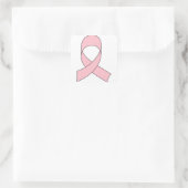 Sticker Carré Dessin de ruban rose (Sac)