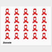 Sticker Carré Dessin de ruban rouge (Feuille)