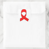 Sticker Carré Dessin de ruban rouge (Sac)