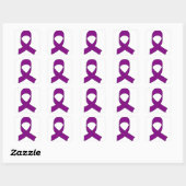 Sticker Carré Dessin de ruban violet (Feuille)