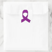 Sticker Carré Dessin de ruban violet (Sac)