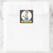 STICKER CARRÉ DESSIN DE WORLDS GREATEMENT REDNECK II (Sac)