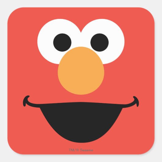 Sticker Carré Dessin du visage d'Elmo (Devant)