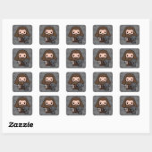 Sticker Carré Dessin Hagrid et Fang Character Art (Feuille)