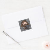 Sticker Carré Dessin Hagrid et Fang Character Art (Enveloppe)
