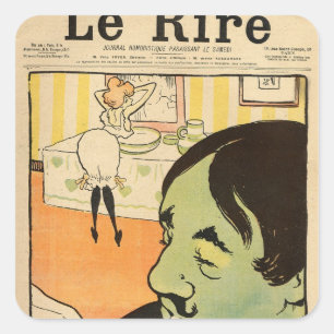 Sticker Carré Dessin humoristique