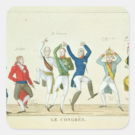 Sticker Carré Dessin satirique représentant la clé (Devant)