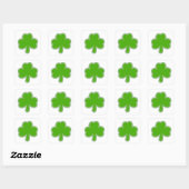Sticker Carré Dessin Shamrock de Saint Patrick (Feuille)