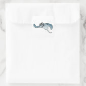 Sticker Carré Dessin Stingray (Sac)