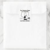 Sticker Carré Dessin sur le thème de l'électricien (Sac)