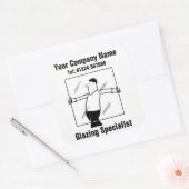 Sticker Carré Dessin sur le verre et le verre (Enveloppe)