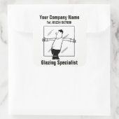 Sticker Carré Dessin sur le verre et le verre (Sac)