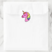 Sticker Carré Dessin Unicorne pour enfants (Sac)