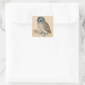 Sticker Carré DESSINS ANIMAUX DE RENAISSANCE /LE MONogramme OWL (Sac)