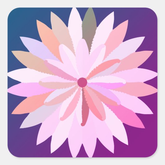 Sticker Carré Dessous de verre en papier rose (Devant)