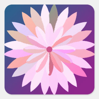 Sticker Carré Dessous de verre en papier rose