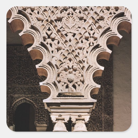 Sticker Carré Détail de l'une des arches polylobes de (Devant)