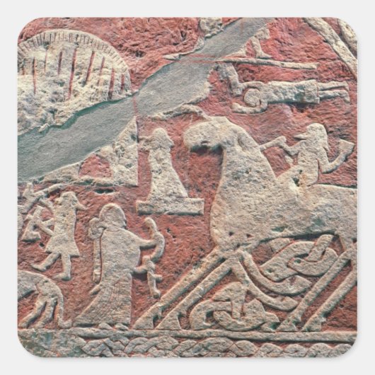 Sticker Carré Détail des chiffres illustrant une saga (Devant)