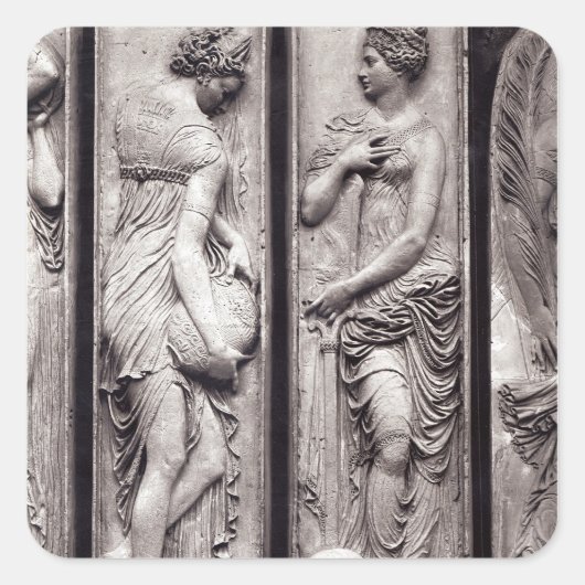 Sticker Carré Détail des reliefs (Devant)