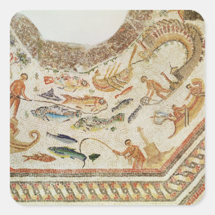 Sticker Carré Détail du poisson, de Vega Baja