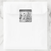 Sticker Carré Détail du sarcophage de Cornelius (Sac)