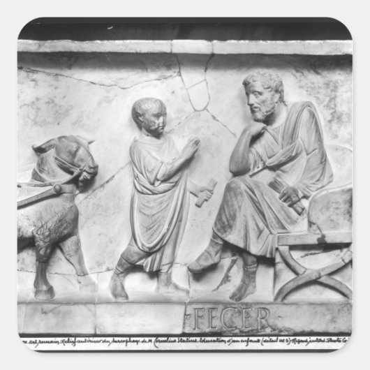 Sticker Carré Détail du sarcophage de Cornelius (Devant)