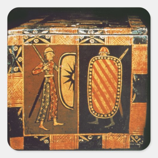 Sticker Carré Détail d'un coffre mariage (Devant)