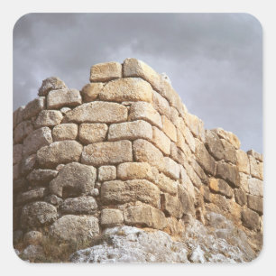 Sticker Carré Détail d'un mur en pierre