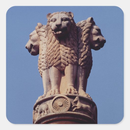 Sticker Carré Détail d'un pilier Ashoka (Devant)