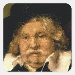 Sticker Carré Détail d'un portrait d'un vieil homme, 1667