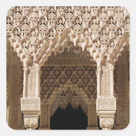 Sticker Carré Détail d'une arche de galerie, de la Cour (Devant)