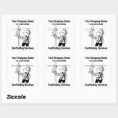 Sticker Carré Détenteur offrant des services d'échafaudage (Feuille)