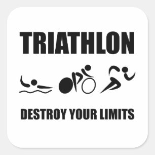 Sticker Carré Détroite du triathlon
