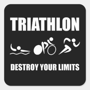 Sticker Carré Détroite du triathlon