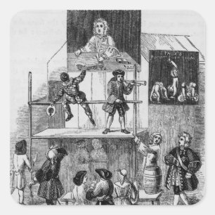 Sticker Carré Deux annonces concernant Faux, le Conjurer