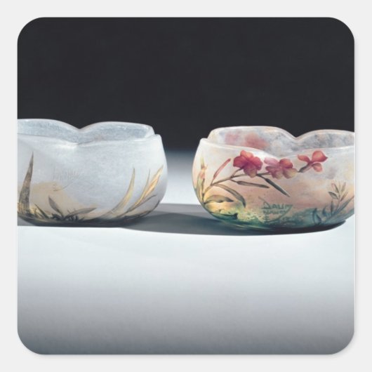 Sticker Carré Deux bols de Daum, Nancy, France (Devant)