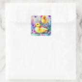 Sticker Carré Deux canards en aquarelle (Sac)