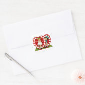Sticker Carré Deux coeurs (Enveloppe)