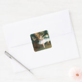 Sticker Carré Deux danseurs sur scène par Degas (Enveloppe)