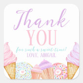 Sticker Carré Deux doux anniversaire (Devant)