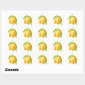 Sticker Carré Deux fruits de mangue jaune (Feuille)