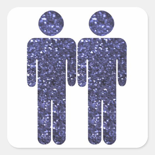 Sticker Carré Deux hommes (Devant)