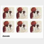 Sticker Carré Deux Imams (Feuille)