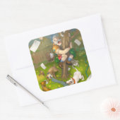 Sticker Carré deux jours avant la retraite (Enveloppe)