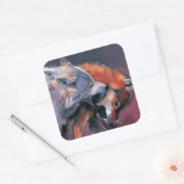 Sticker Carré Deux loups (Enveloppe)