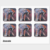 Sticker Carré Deux loups 2001 (Feuille)