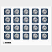 Sticker Carré Deux Lune 2e Anniversaire (Feuille)