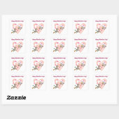 Sticker Carré Deux oiseaux d'amour (Feuille)