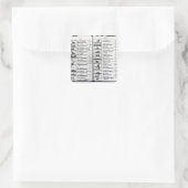 Sticker Carré Deux pages de 'Orbis Sensualium Pictus' (Sac)