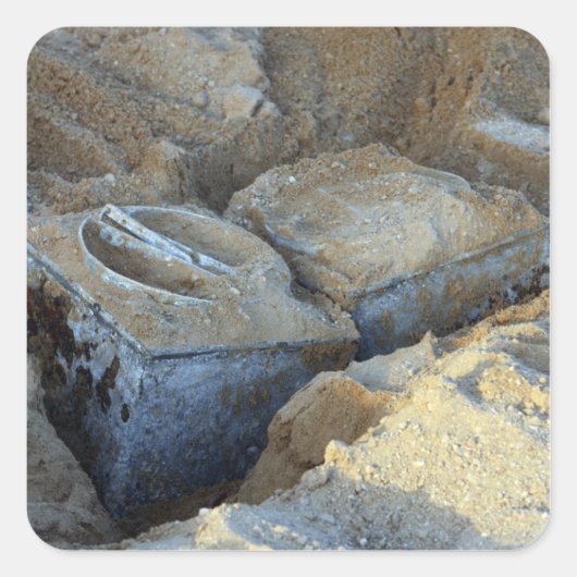 Sticker Carré Deux périphériques de type boîte emballés (Devant)